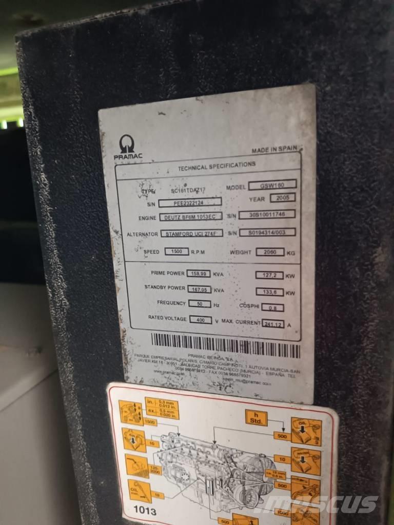 Pramac GSW 160 Diesel Generators