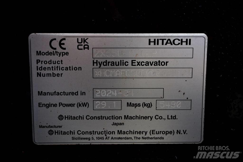 Hitachi ZX 55 U-6P Mini excavators < 7t (Mini diggers)