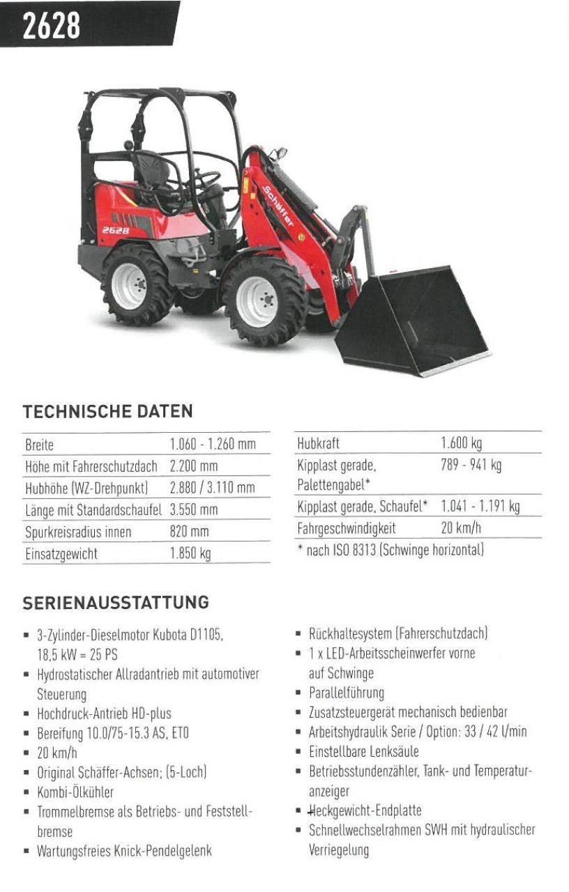 Schäffer 2628 Mini loaders