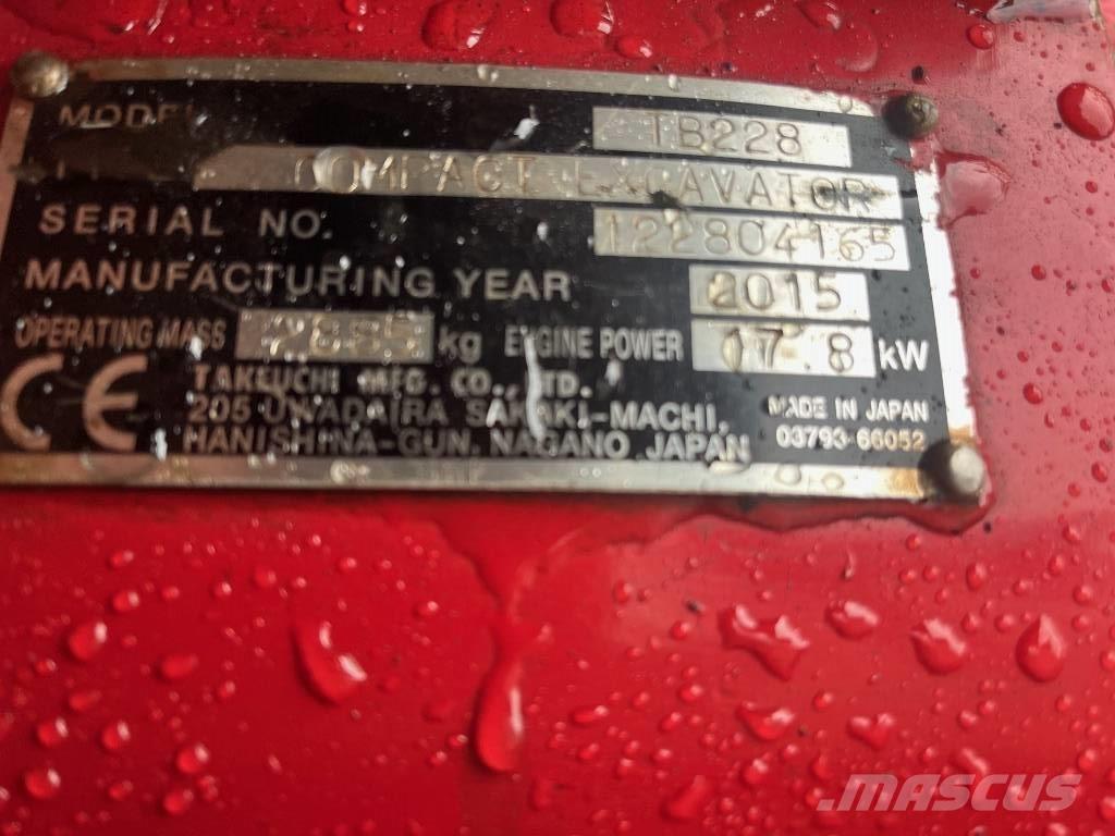 Takeuchi TB 228 Mini excavators < 7t (Mini diggers)