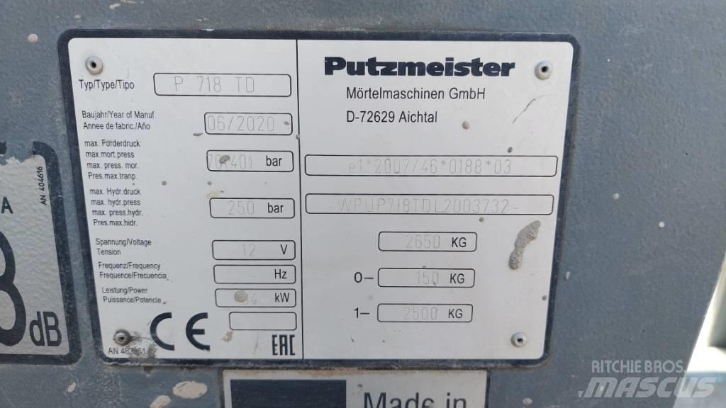 Putzmeister P 718 TD Concrete pump trucks