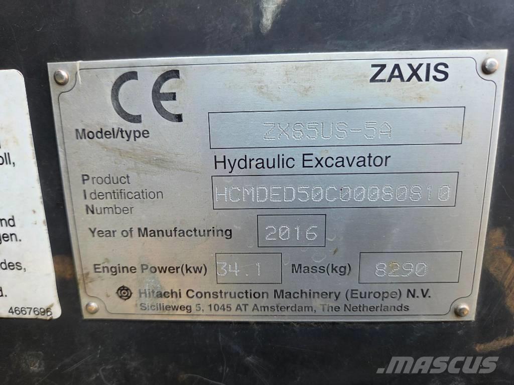 Hitachi ZX 85 US-5 A Midi excavators  7t - 12t