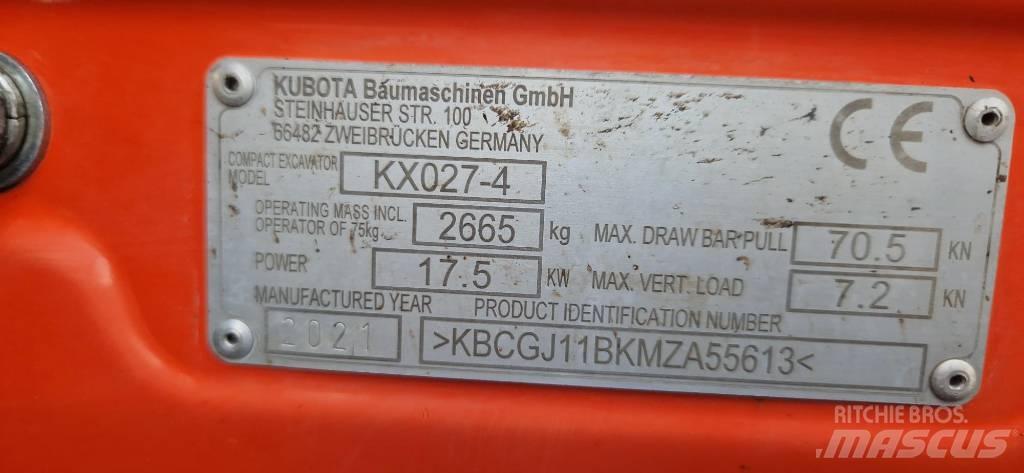Kubota KX 027-4 Mini excavators < 7t (Mini diggers)