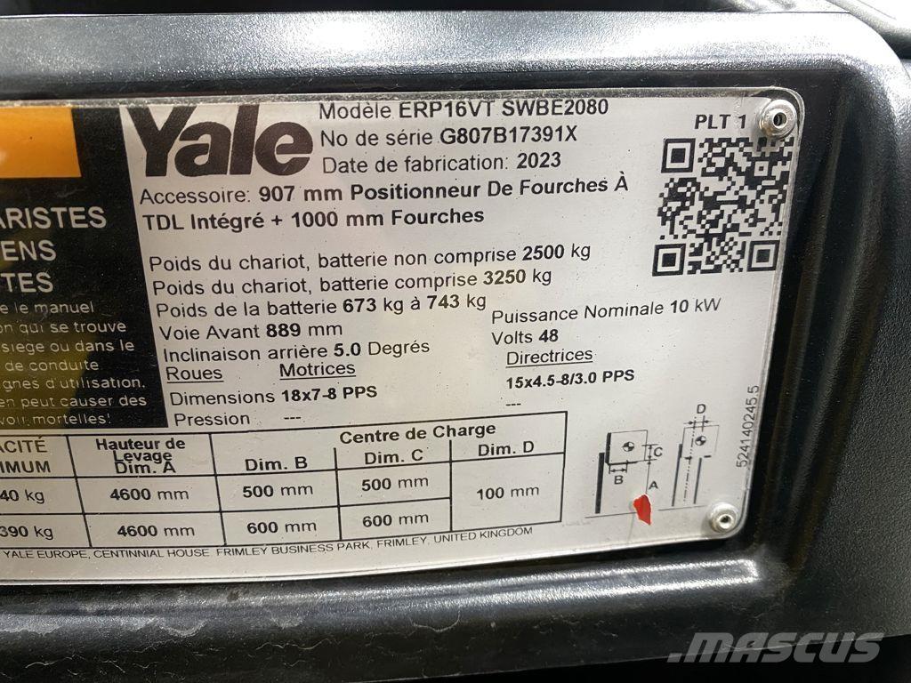 Yale ERP16VT Electric forklift trucks