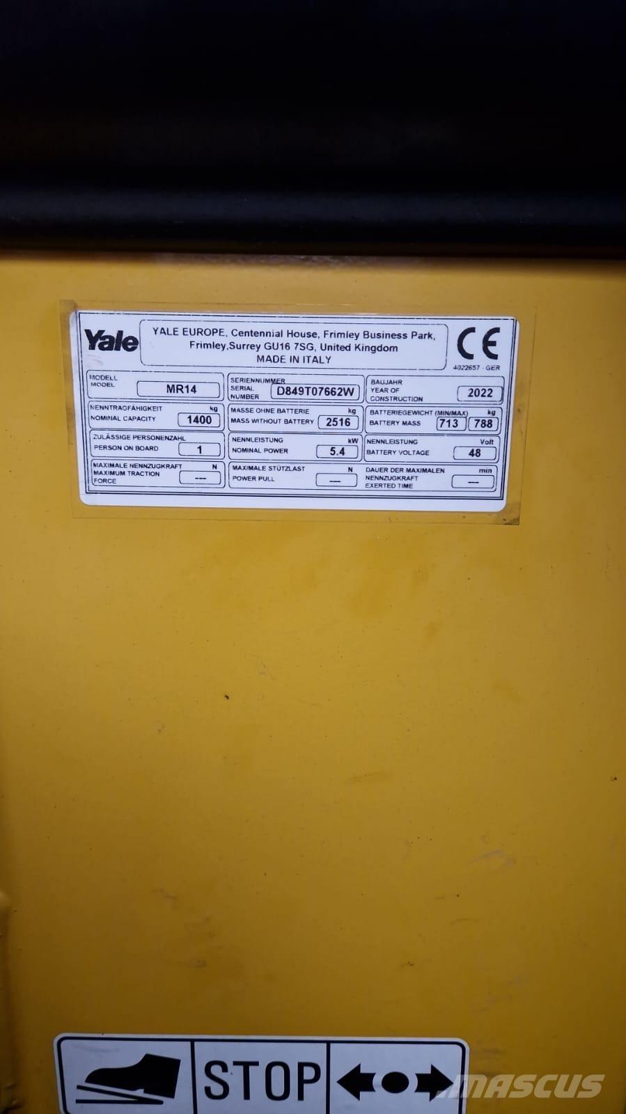 Yale MR14 Reach trucks