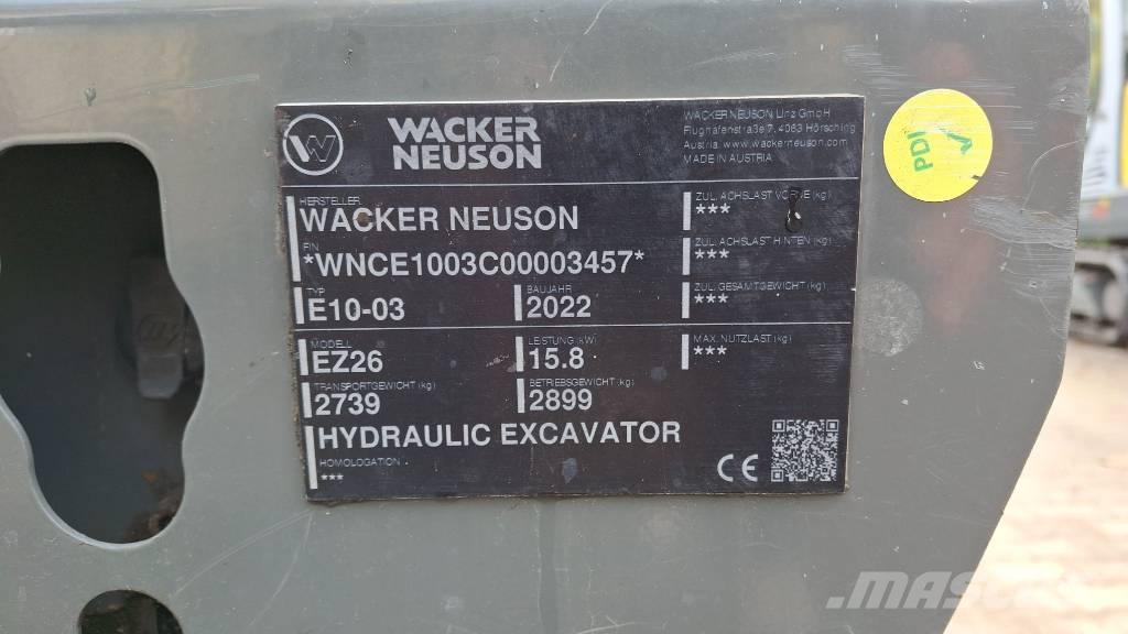 Wacker Neuson EZ26 Crawler excavators