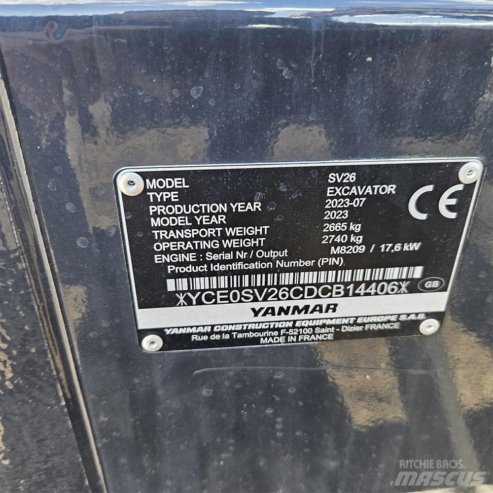 Yanmar SV 26 Mini excavators < 7t (Mini diggers)