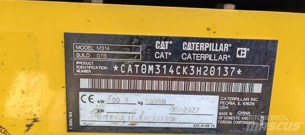 CAT 314 Wheeled excavators
