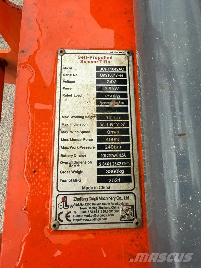 Dingli JCPT1612AC Scissor lifts