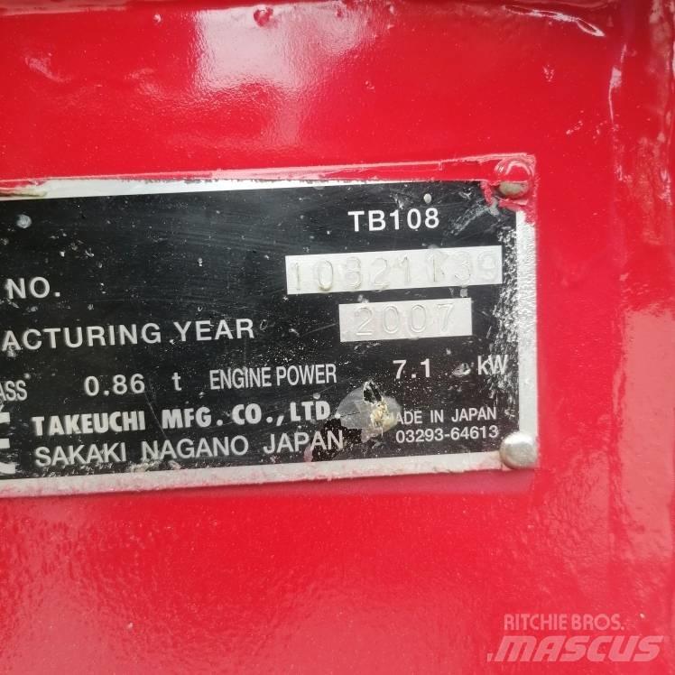 Takeuchi TB108 Mini excavators < 7t (Mini diggers)