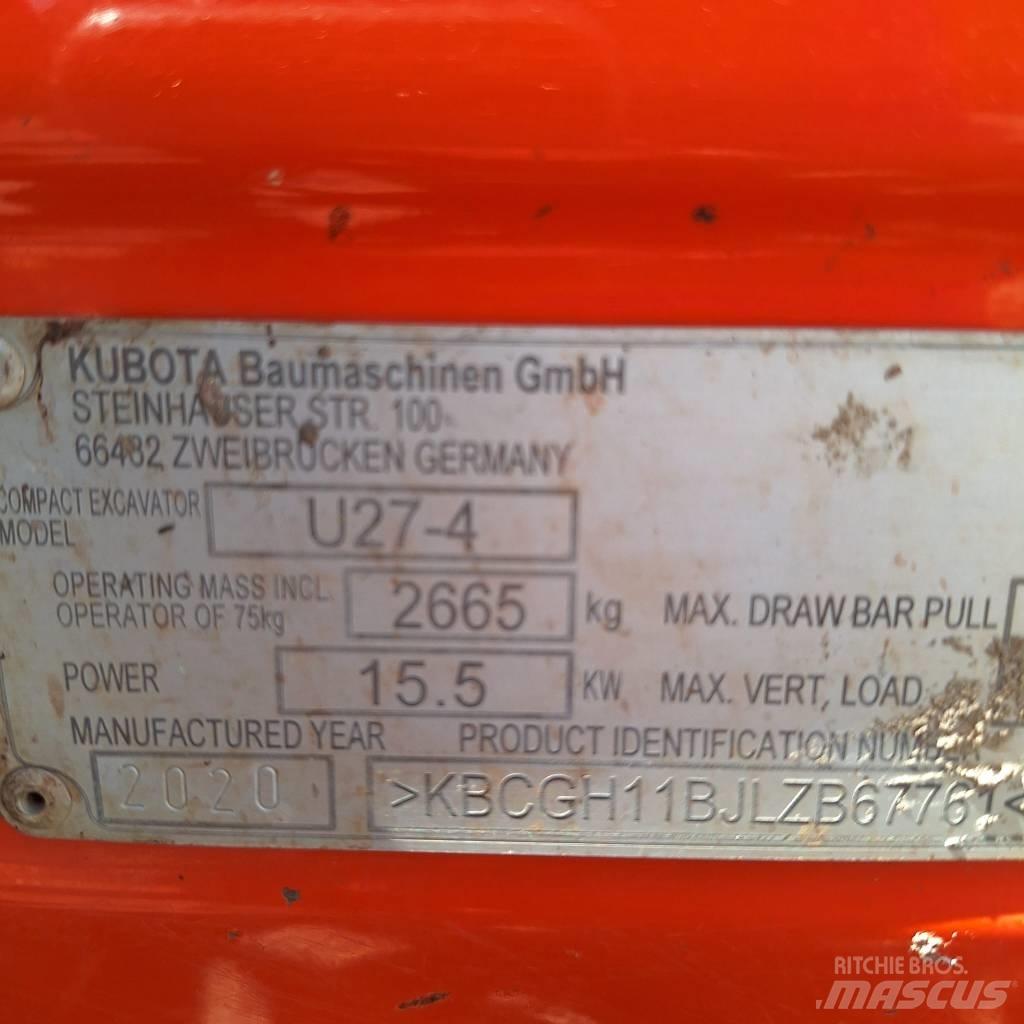 Kubota U 27-4 Mini excavators < 7t (Mini diggers)