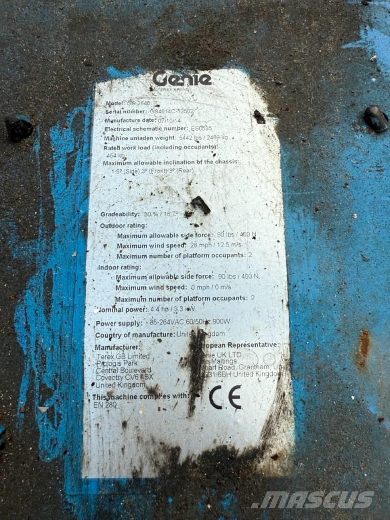 Genie GS2646 Scissor lifts
