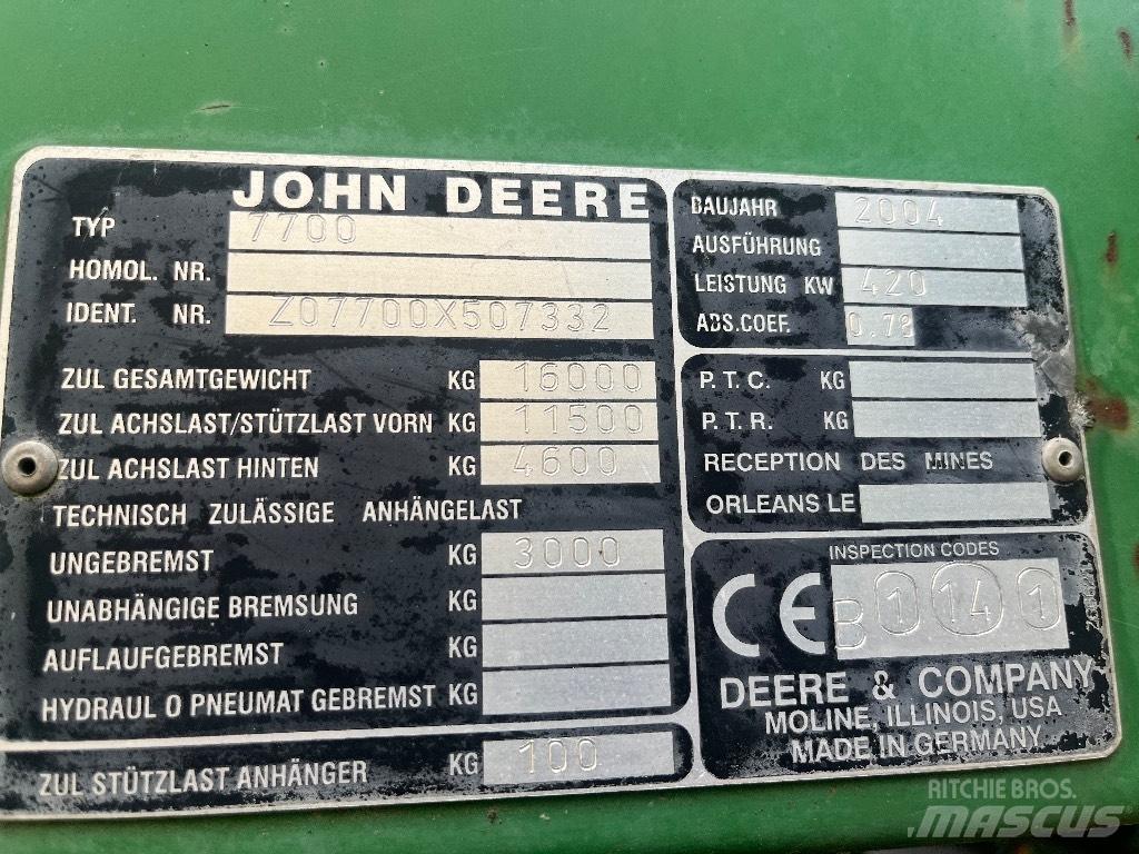 John Deere 7700 Self-propelled foragers