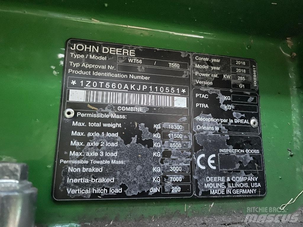John Deere T 560 i Combine harvesters