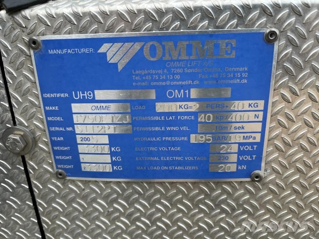 Omme 1750ETZJ Truck & Van mounted aerial platforms