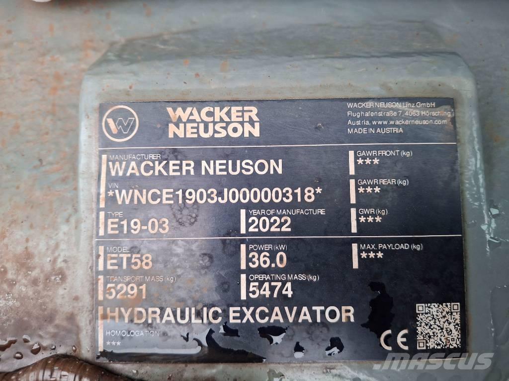 Wacker Neuson ET58 Crawler excavators