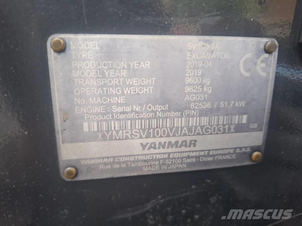 Yanmar SV 100-2A Midi excavators  7t - 12t