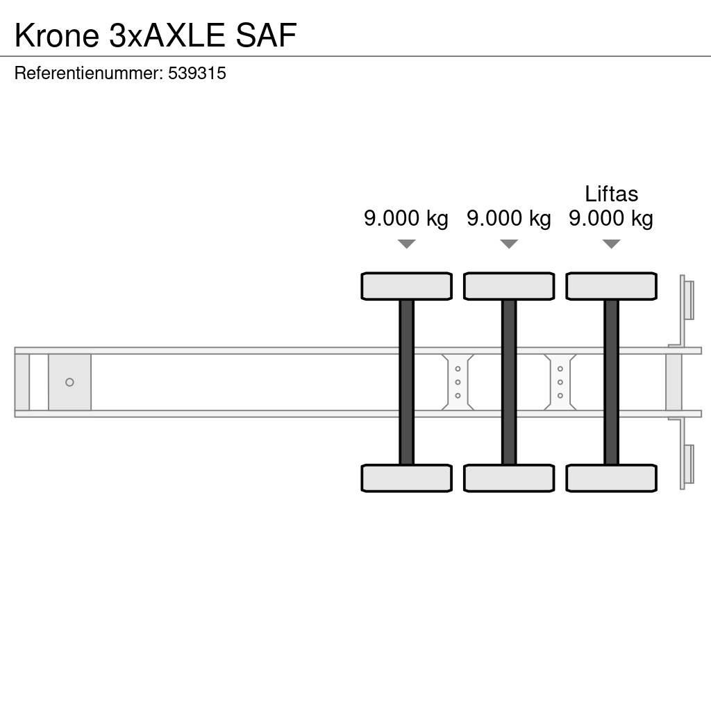 Krone 3xAXLE SAF Box body semi-trailers