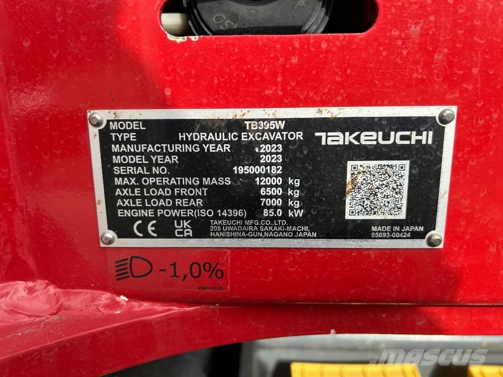 Takeuchi TB 395 W Wheeled excavators