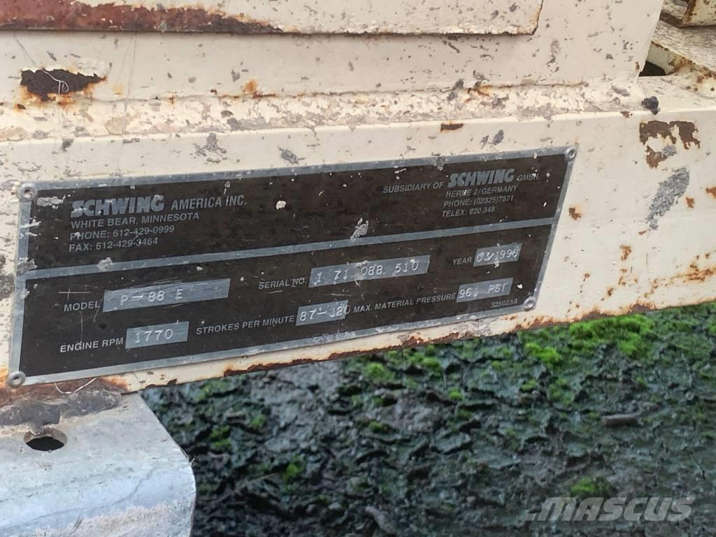 Schwing P88E Concrete pump trucks