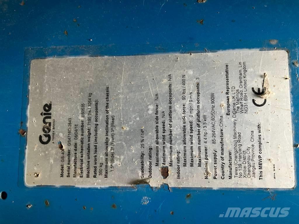 Genie GS 4047 Scissor lifts