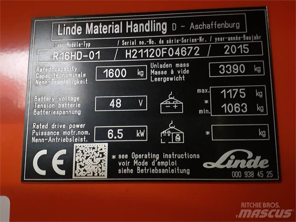 Linde R16HD Reach trucks