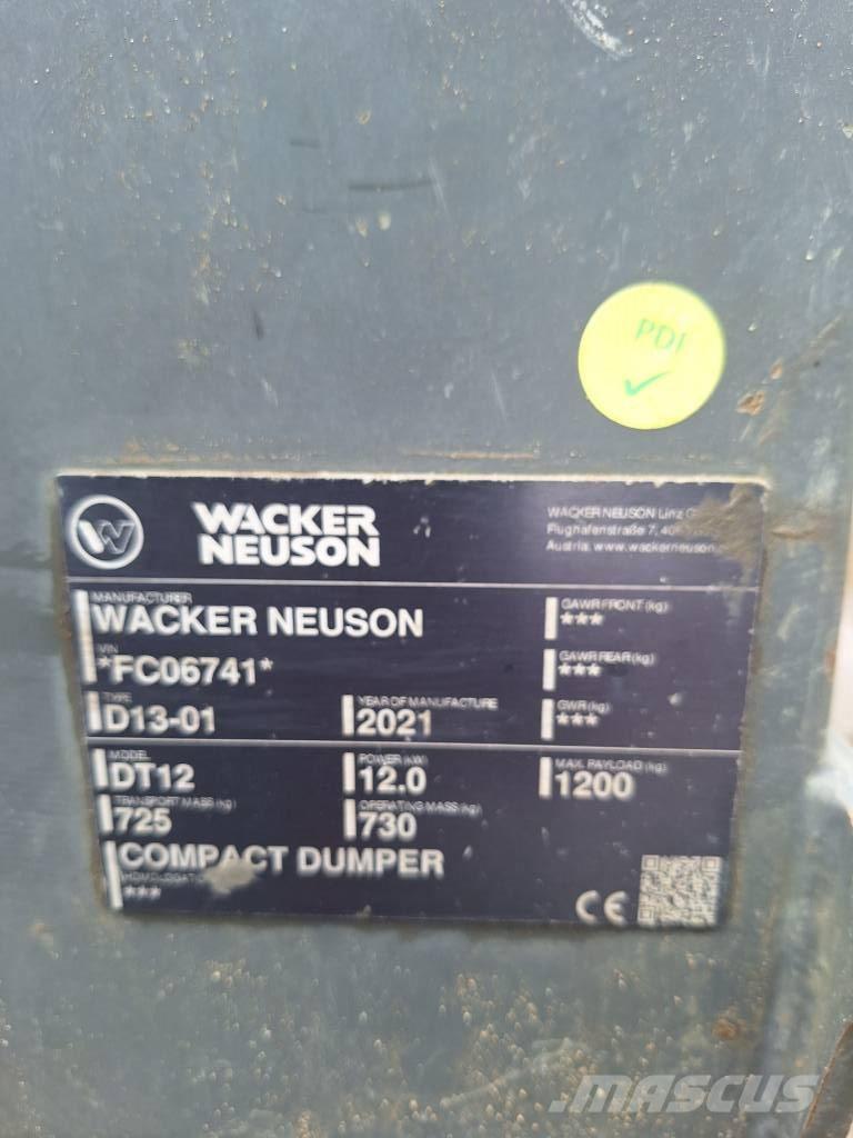 Wacker Neuson DT 12 Tracked dumpers