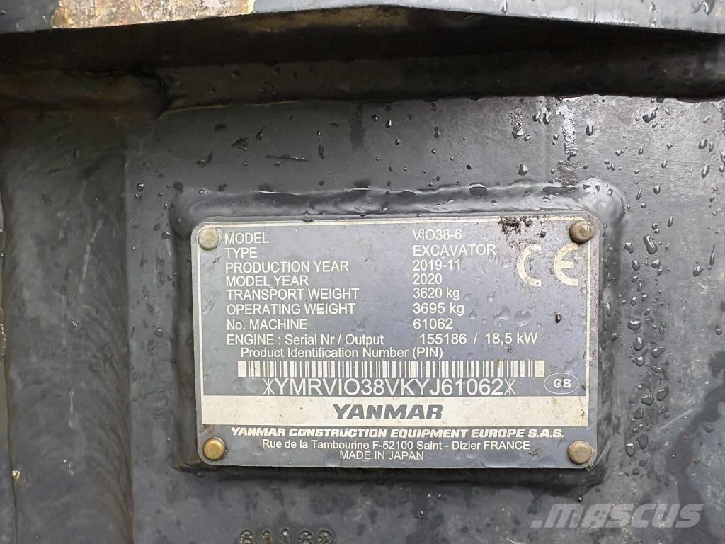 Yanmar Vio 38 Mini excavators < 7t (Mini diggers)