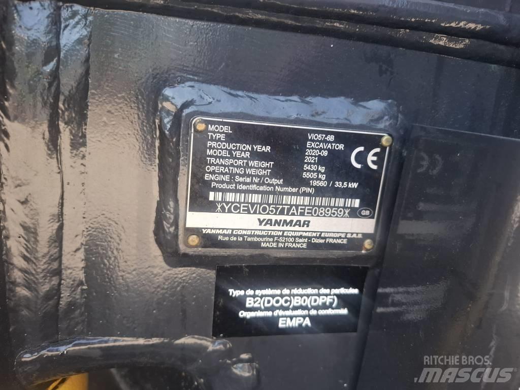 Yanmar vio 57-6B Midi excavators  7t - 12t