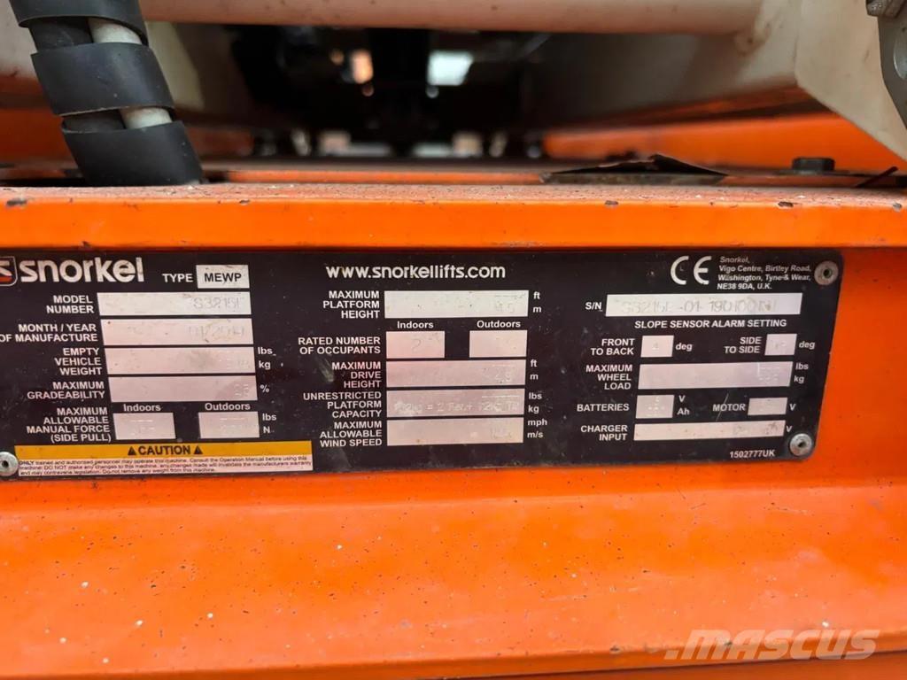 Snorkel S3215E Scissor lifts