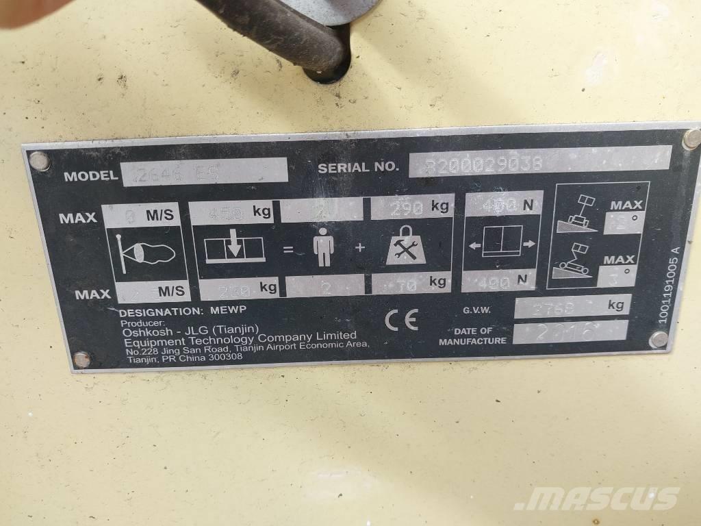 JLG ES 2646 Scissor lifts