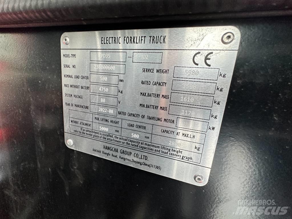 Hangcha CPD35-XD2 Electric forklift trucks