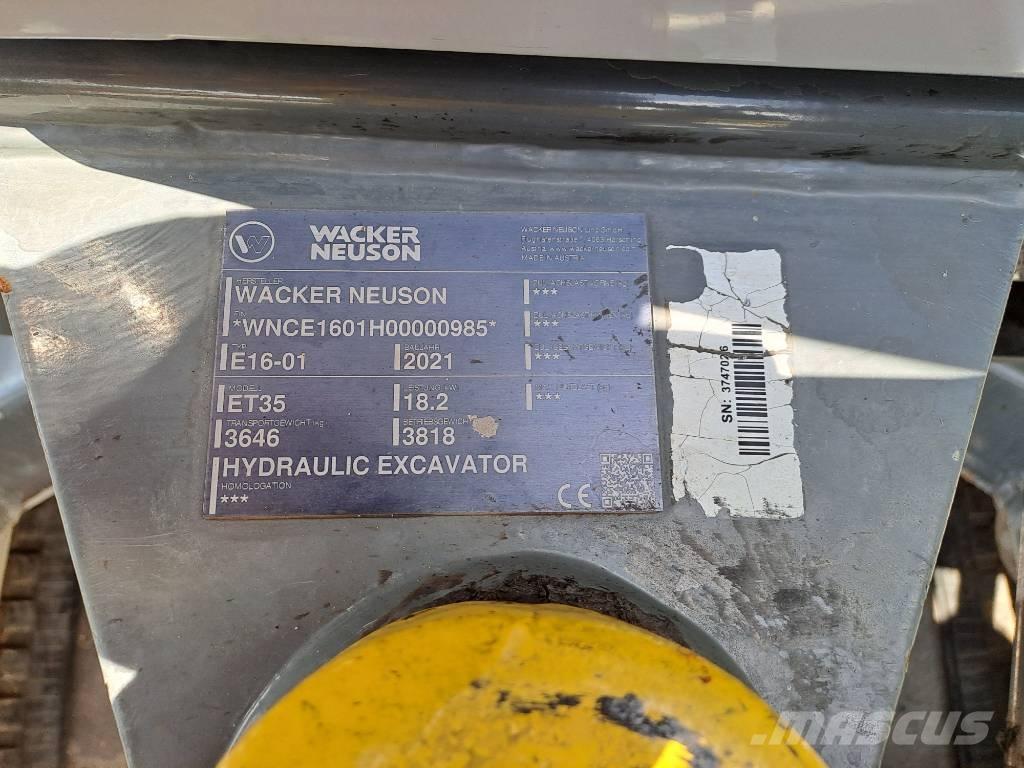 Wacker Neuson ET35 Crawler excavators