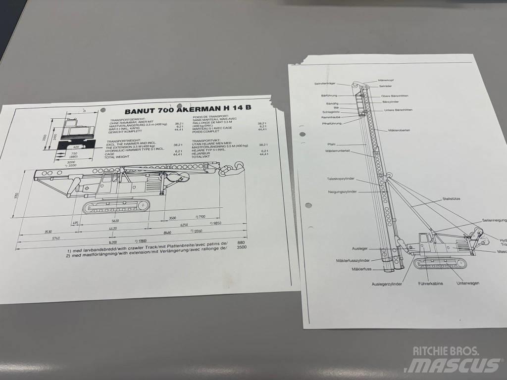 Åkerman Banut H14B Hydraulic pile hammers
