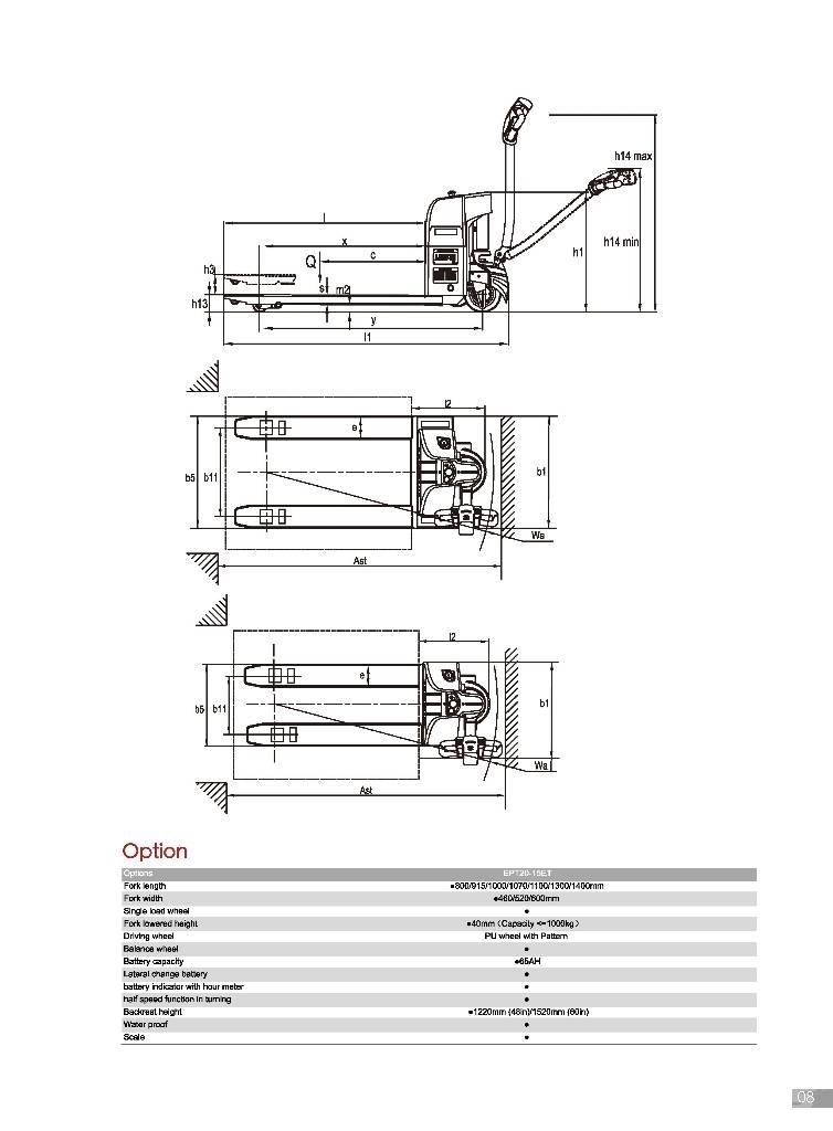 EP EPT20-15ET Hand pallet truck