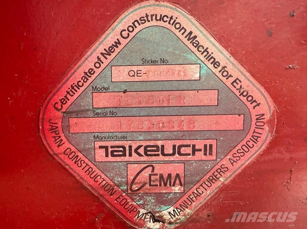 Takeuchi TB 180 FR Midi excavators  7t - 12t