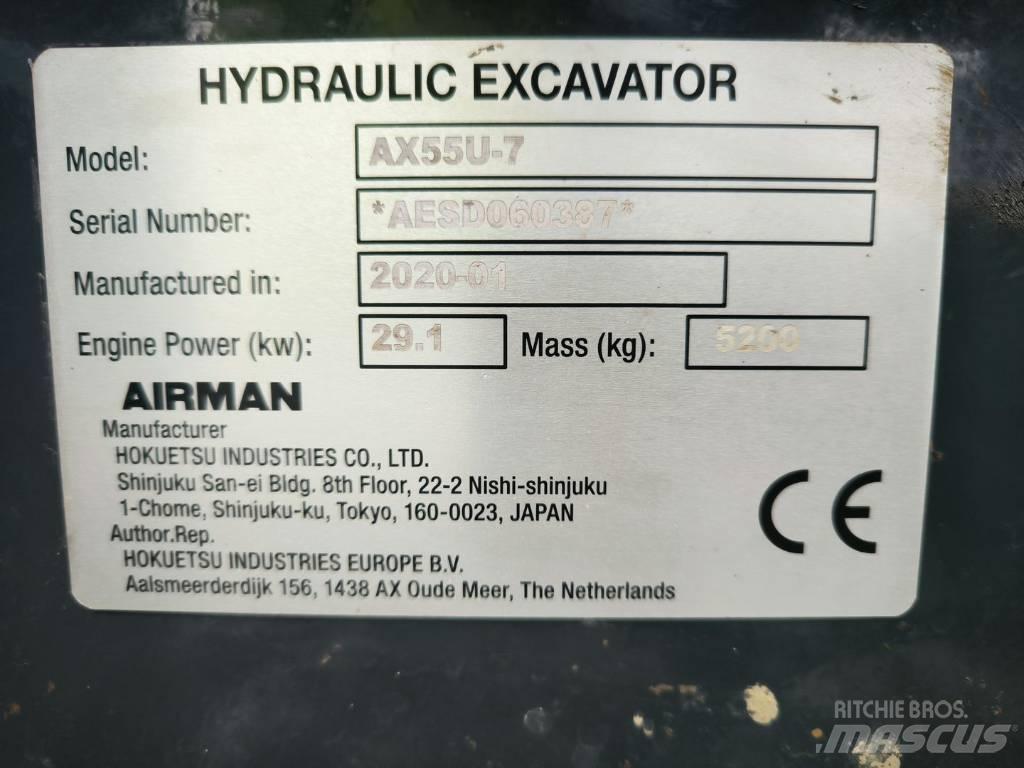 Airman AX55u Mini excavators < 7t (Mini diggers)