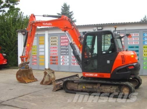 Kubota KX080-4a Crawler excavators