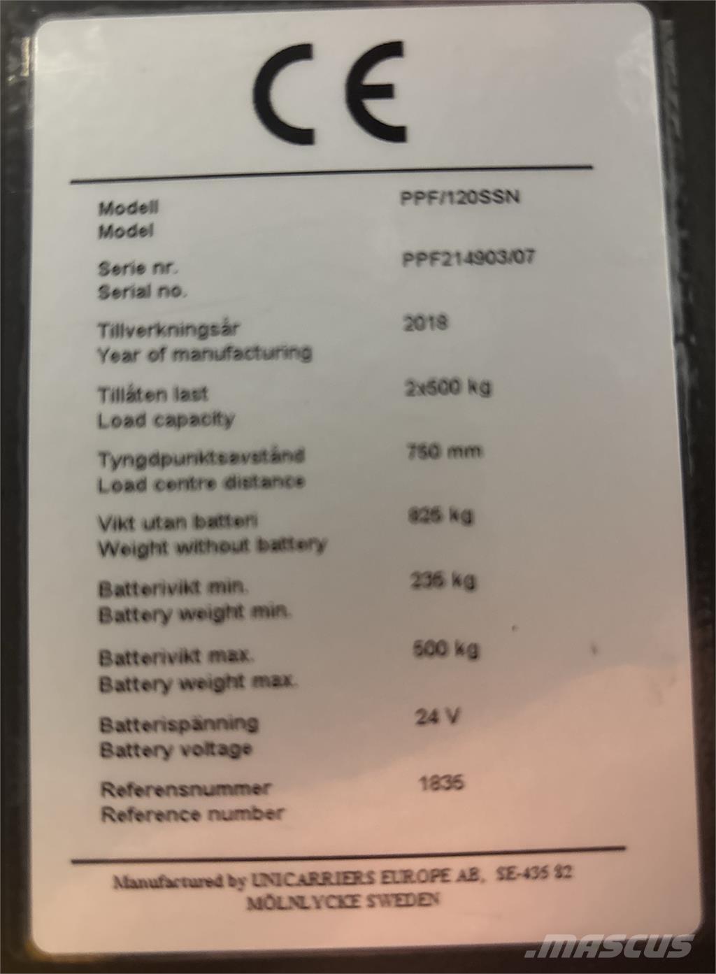 Atlet PPF120 Low lift order picker