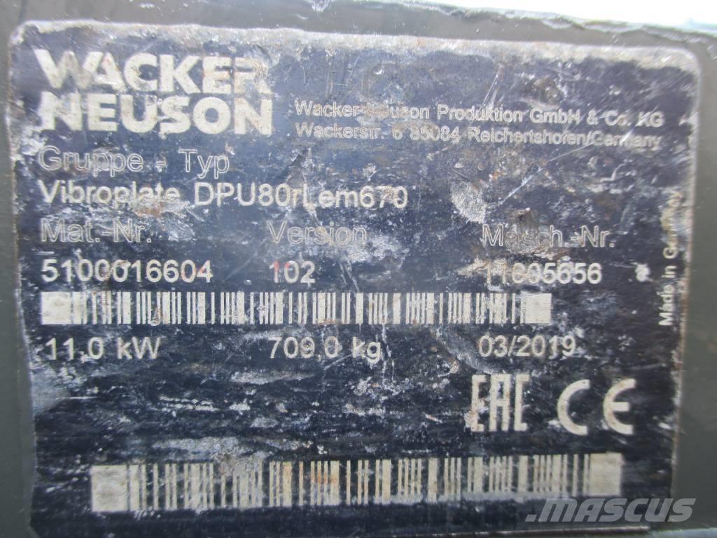 Wacker Neuson DPU 80 Plate compactors