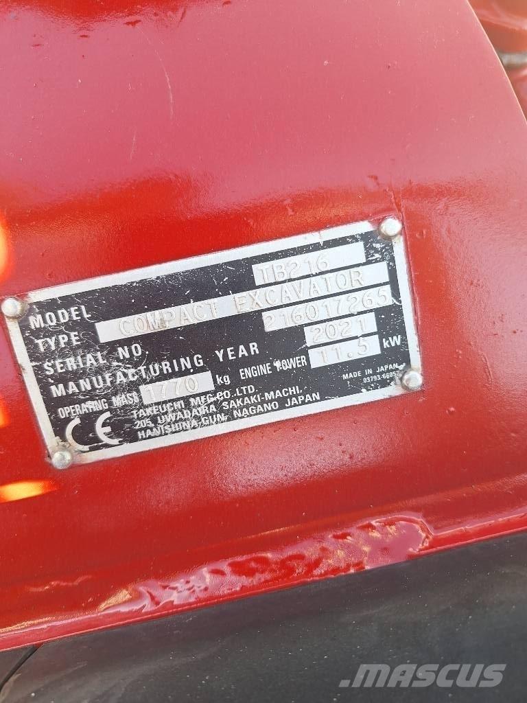Takeuchi TB 216 Mini excavators < 7t (Mini diggers)