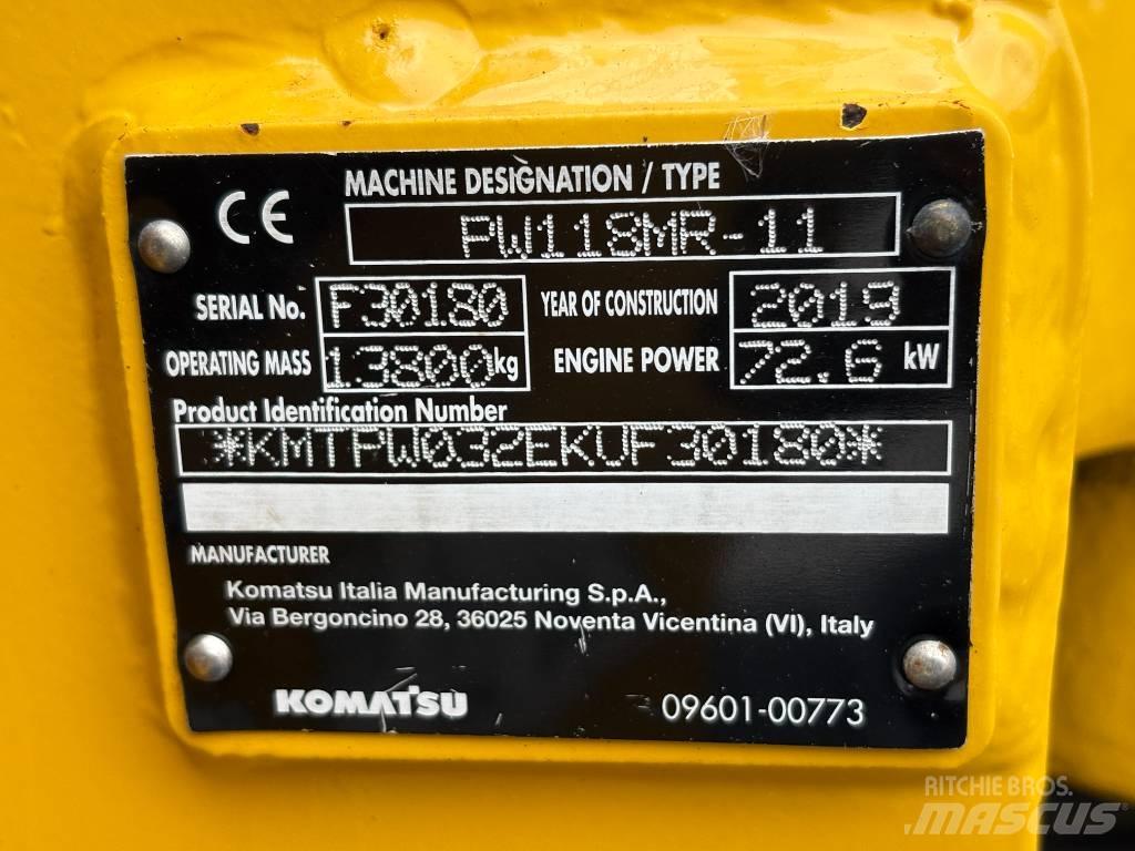 Komatsu PW118-11 Wheeled excavators