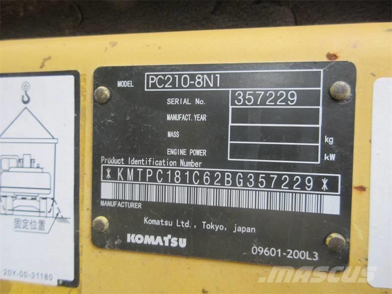 Komatsu PC 210 LC-8 Crawler excavators