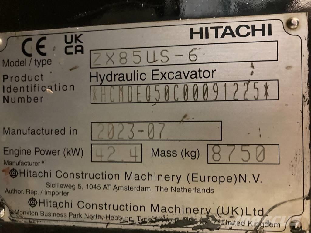 Hitachi ZX 85 US-6 Midi excavators  7t - 12t