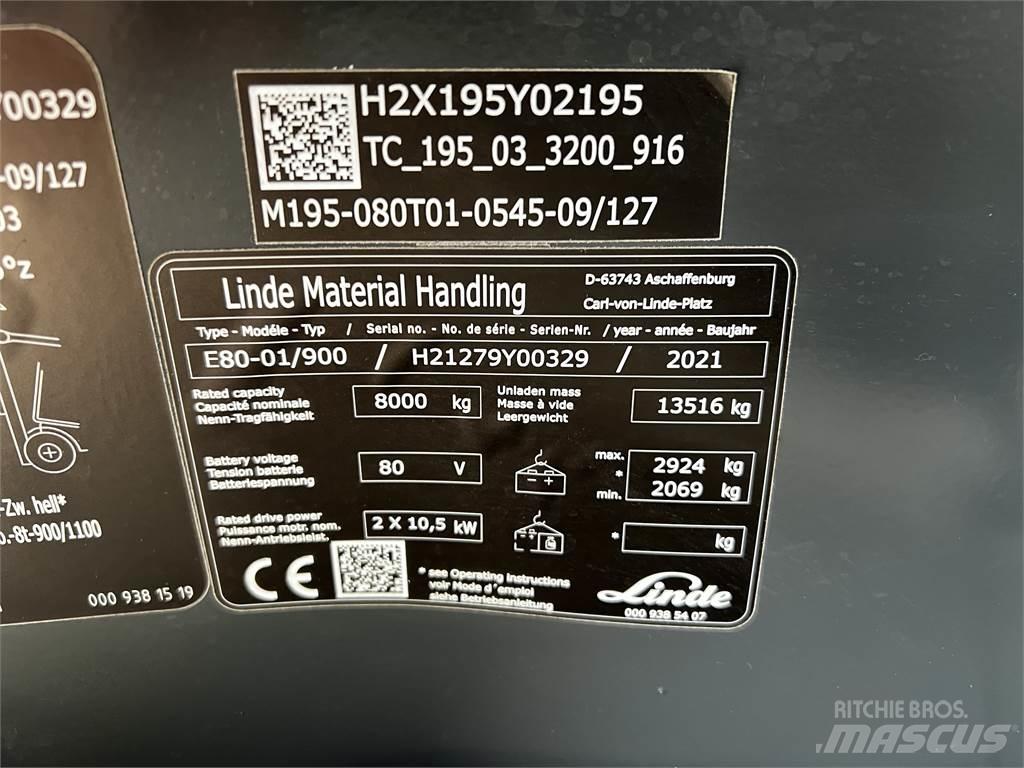 Linde E80/900 Electric forklift trucks