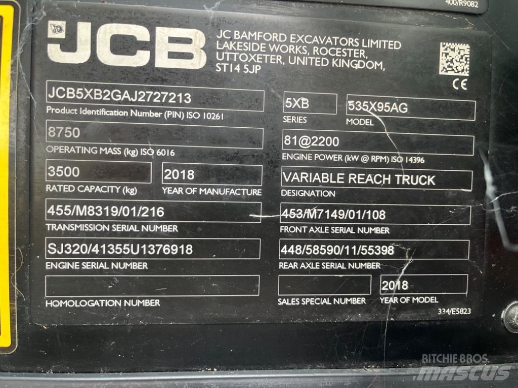 JCB 535-95 Agri Telehandlers for agriculture