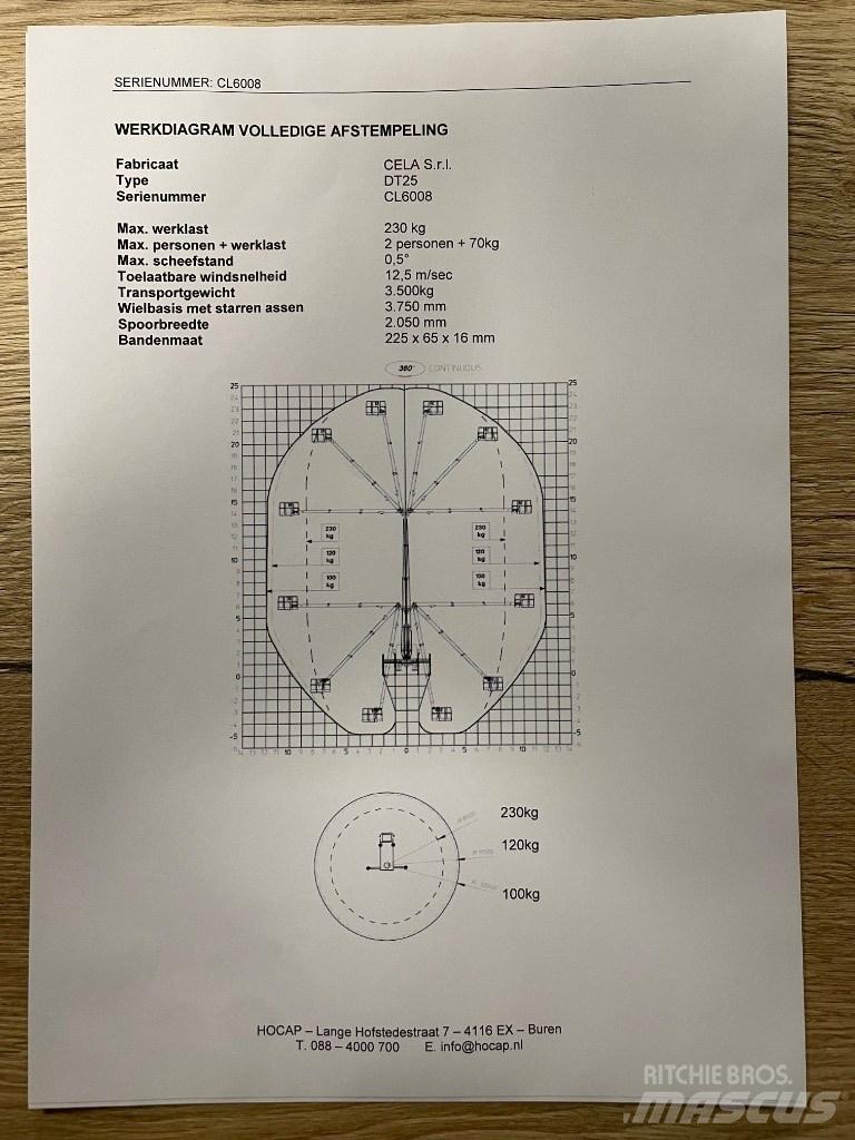 Cela DT 25 SOLD Truck & Van mounted aerial platforms