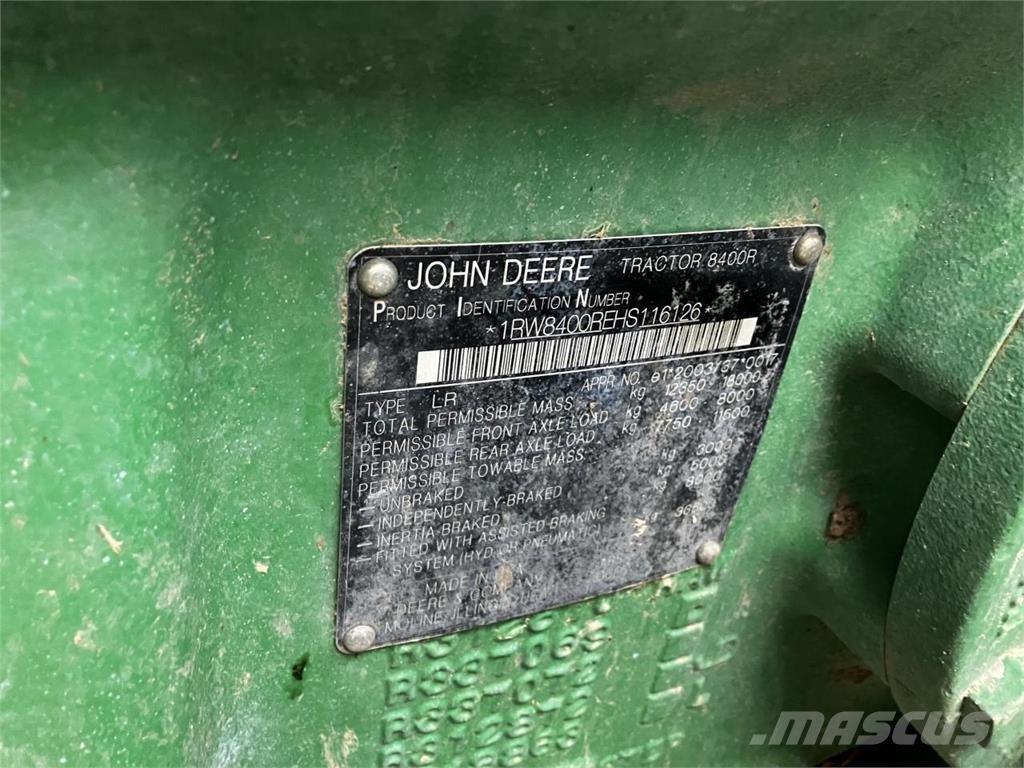 John Deere 8400R Tractors