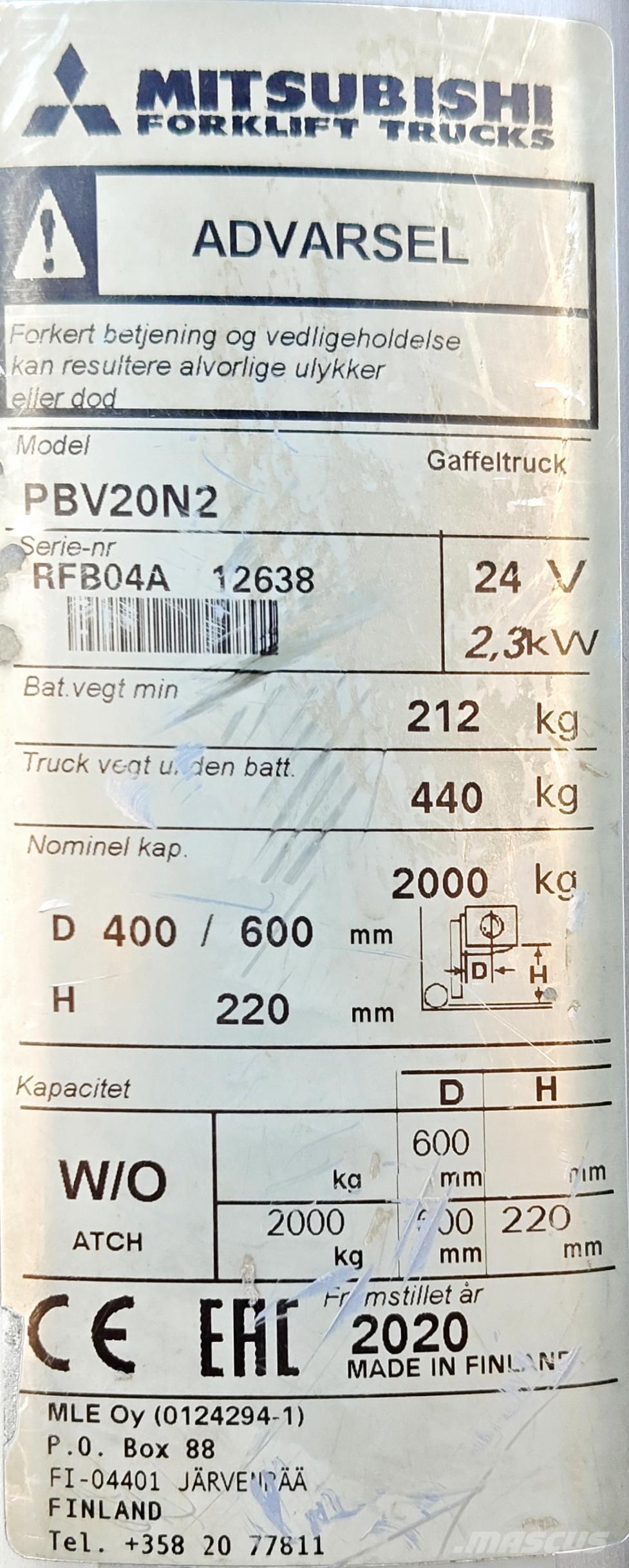 Mitsubishi PBV20N2 Platform truck