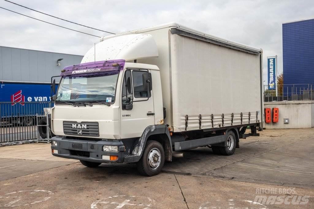 MAN LE 180 Curtainsider trucks